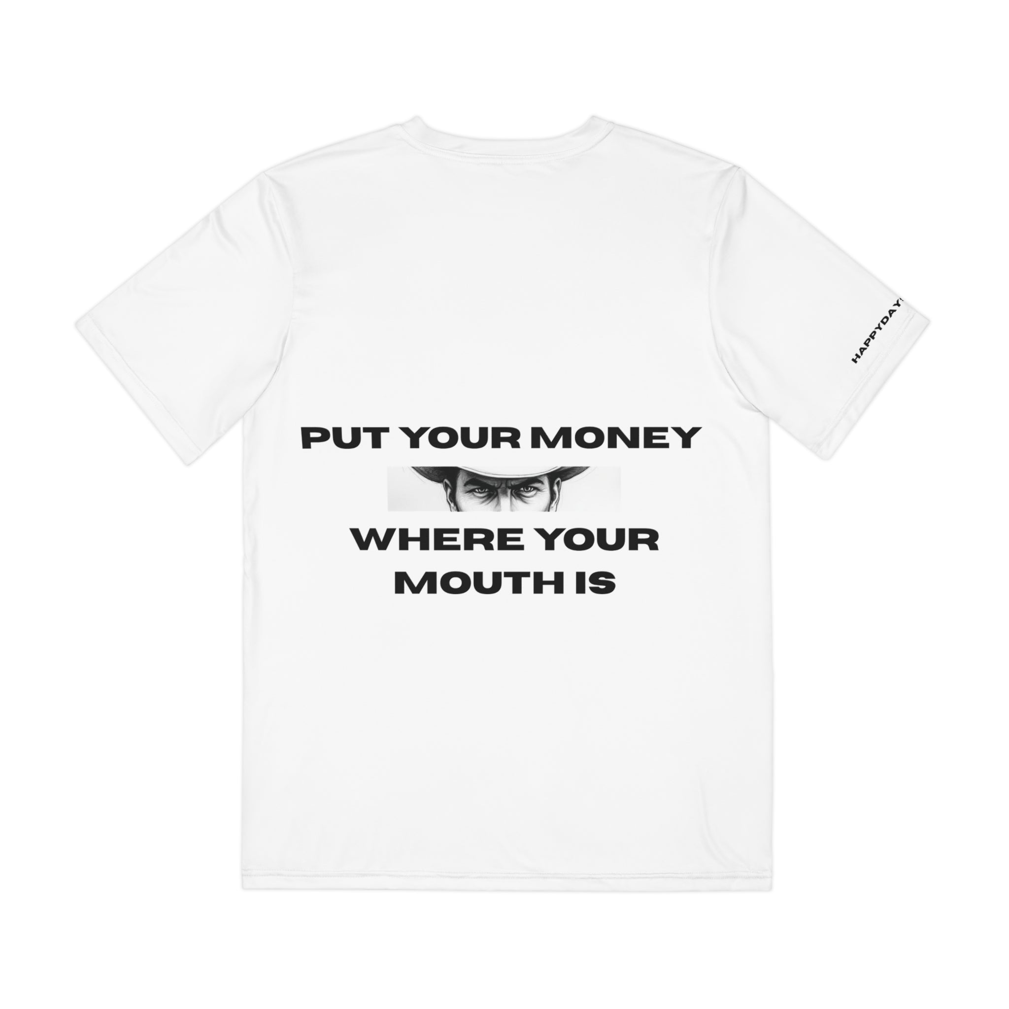 Men's Graphic Tee — "Put Your Money Where Your Mouth Is" Cowboy Illustration